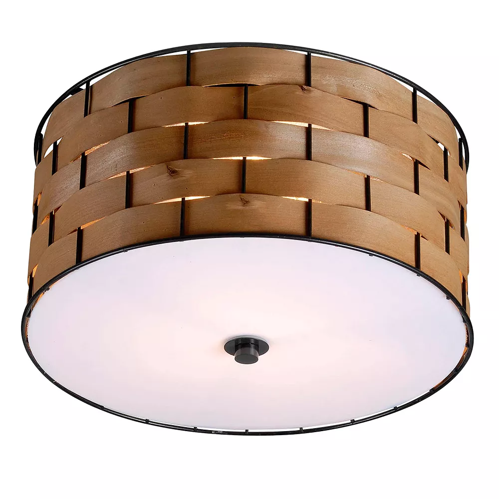 Kenroy Home Shaker 3-Light Flush Mount Light 3 Kenroy Home Shaker 3-Light Flush Mount Light