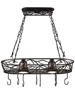 2-Light Twigs Pot Rack Home