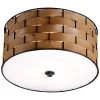 Shaker Woven Wood 3-Light Flush Mount Home -Kenroy Store 3050562580 RLLD 1
