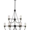 9-Light 2-Tier Chandelier Home