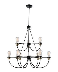 9-Light 2-Tier Chandelier Home