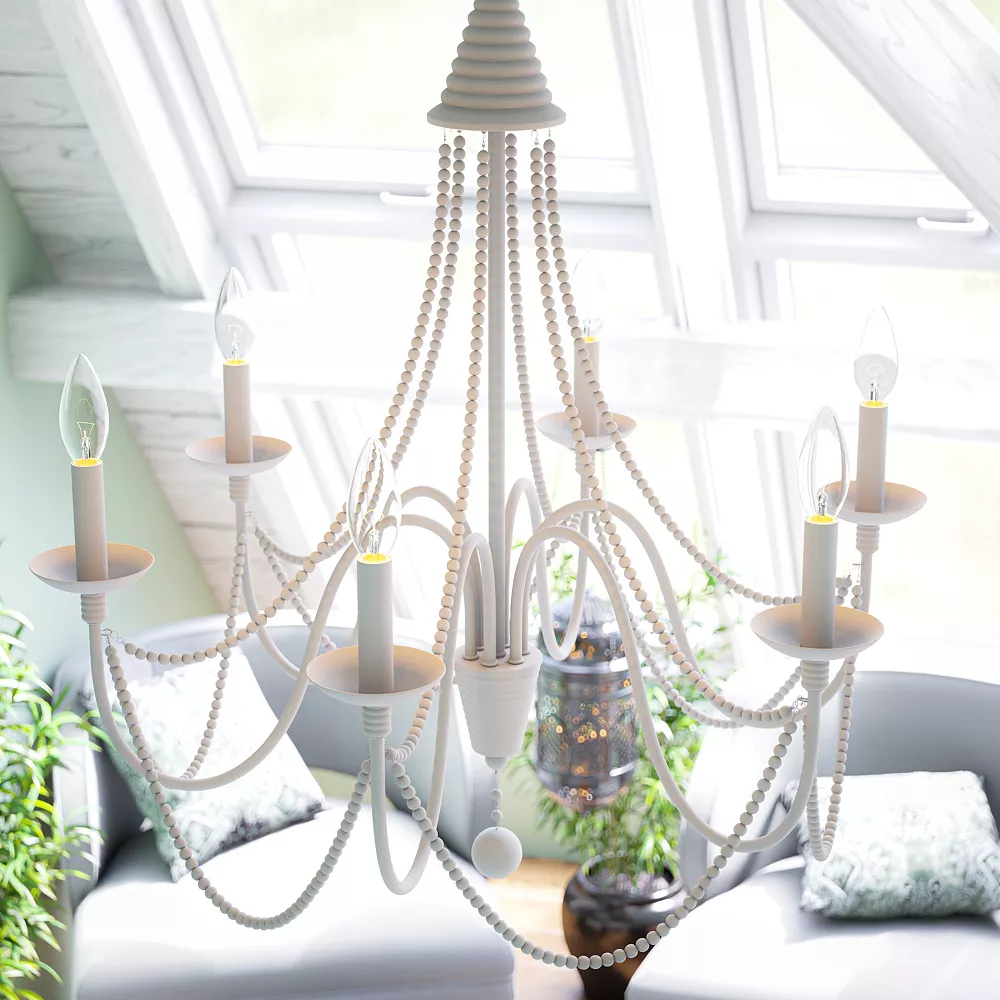 Kenroy Home Casual Weathered 6-Light Chandelier 4 Kenroy Home Casual Weathered 6-Light Chandelier - Image 2