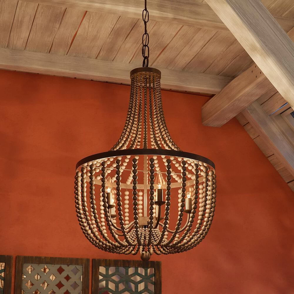 Kenroy Dumas 5-Light Chandelier In Golden Bronze 11 Kenroy Dumas 5-Light Chandelier In Golden Bronze - Image 9