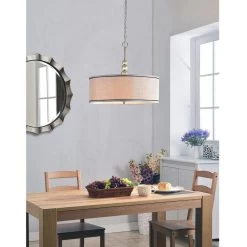 Kenroy Margot 3-Light Pendant In Brushed Steel -Kenroy Store 53940904 3