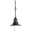 Kenroy Broadcast 1-Light Outdoor Pendant In Blackened Oil Rubbed Bronze -Kenroy Store 55123384 1