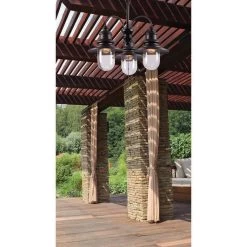 Kenroy Broadcast 3-Light Outdoor Chandelier In Blackened Oil Rubbed Bronze -Kenroy Store 55123749 3