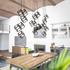 Kenroy Cuboid 6 Light Pendant In Matte Black -Kenroy Store 59773341 6