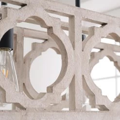 Kenroy Cadmen Square 4-Light Island Light In Black And Weathered White 10 Kenroy Cadmen Square 4-Light Island Light In Black And Weathered White -Kenroy Store 60456993 3