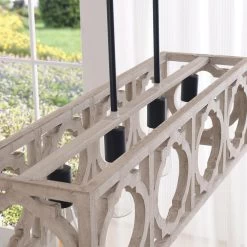 Kenroy Cadmen Square 4-Light Island Light In Black And Weathered White 13 Kenroy Cadmen Square 4-Light Island Light In Black And Weathered White -Kenroy Store 60456993 6