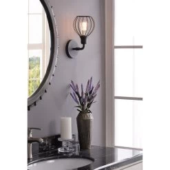 Kenroy Cagney 1-Light Sconce In Black -Kenroy Store 63688352 3