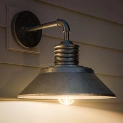 Kenroy Sully Large Wall Lantern In Galvanized -Kenroy Store 63688428 3