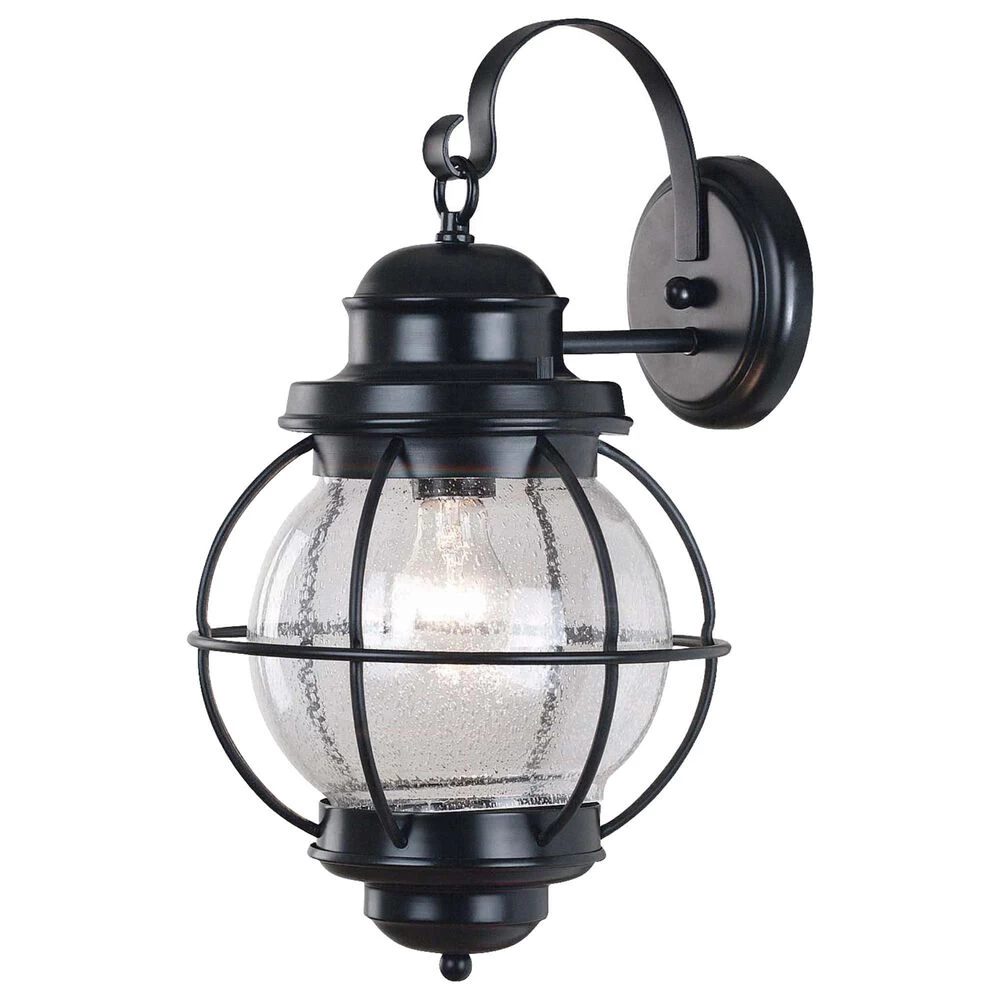 Kenroy Hatteras 1-Light Wall Lantern In Black 3 Kenroy Hatteras 1-Light Wall Lantern In Black