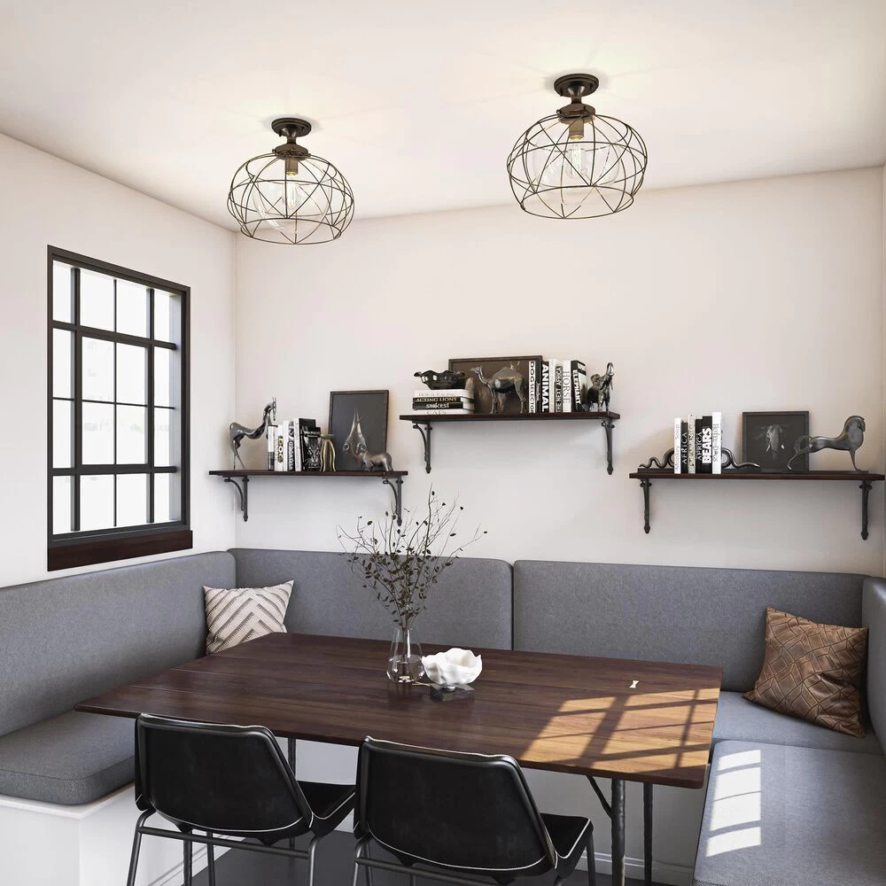 Kenroy Cavea Flush Mount In Oil Rubbed Bronze 9 Kenroy Cavea Flush Mount In Oil Rubbed Bronze - Image 7