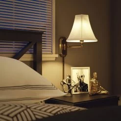 Kenroy Nathaniel Wall Swing Arm Lamp In Polished Brass -Kenroy Store 63688618 12