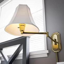 Kenroy Nathaniel Wall Swing Arm Lamp In Polished Brass -Kenroy Store 63688618 14