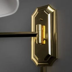 Kenroy Nathaniel Wall Swing Arm Lamp In Polished Brass -Kenroy Store 63688618 4