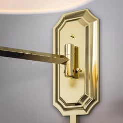 Kenroy Nathaniel Wall Swing Arm Lamp In Polished Brass -Kenroy Store 63688618 5