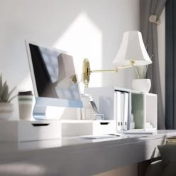 Kenroy Nathaniel Wall Swing Arm Lamp In Polished Brass -Kenroy Store 63688618 8