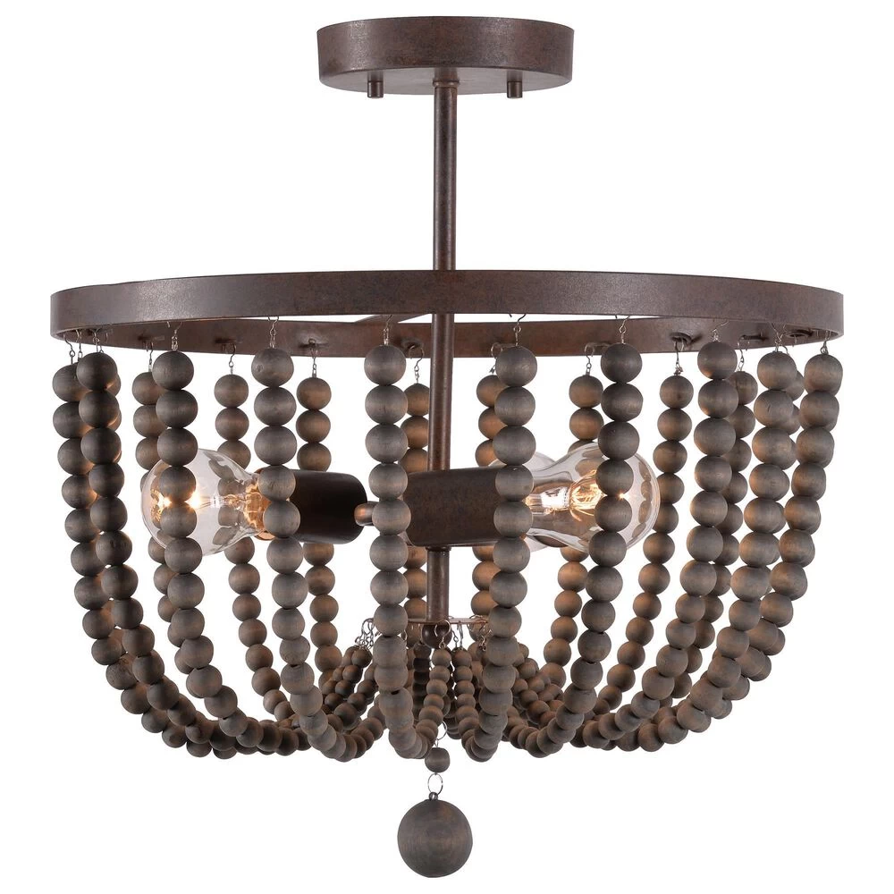 Kenroy Dumas 3-Light Semi Flush In Golden Bronze 3 Kenroy Dumas 3-Light Semi Flush In Golden Bronze