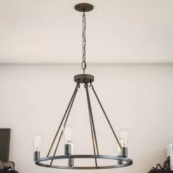 Kenroy Hixon 5-Light Chandelier In Forged Graphite 11 Kenroy Hixon 5-Light Chandelier In Forged Graphite -Kenroy Store 63689293 2