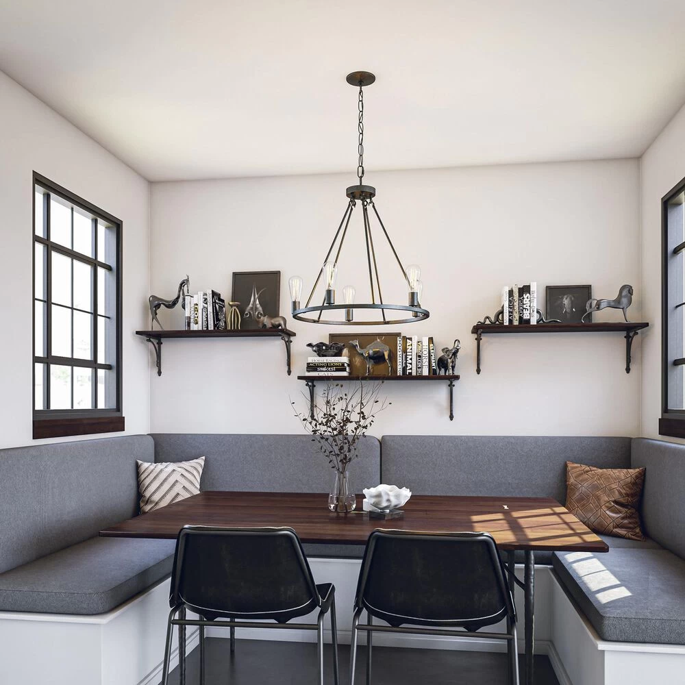 Kenroy Hixon 5-Light Chandelier In Forged Graphite 10 Kenroy Hixon 5-Light Chandelier In Forged Graphite - Image 8