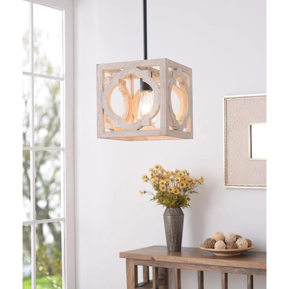 Kenroy Cadmen Square 1-Light Mini Pendant In Black 4 Kenroy Cadmen Square 1-Light Mini Pendant In Black - Image 2