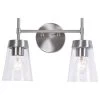 Kenroy Delgado 2-Light Vanity In Brushed Steel