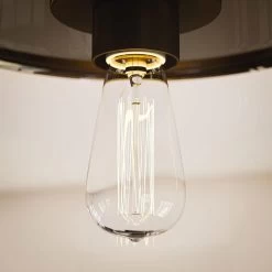 Kenroy Capri 1-Light Flush Mount Large Pan In Blackened Oil Rubbed Bronze -Kenroy Store 63689590 3