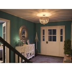 Kenroy Dumas 3-Light Semi Flush In Brushed Steel -Kenroy Store 63689640 6