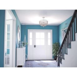 Kenroy Dumas 3-Light Semi Flush In Brushed Steel -Kenroy Store 63689640 7