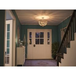 Kenroy Dumas 3-Light Semi Flush In Brushed Steel -Kenroy Store 63689640 8