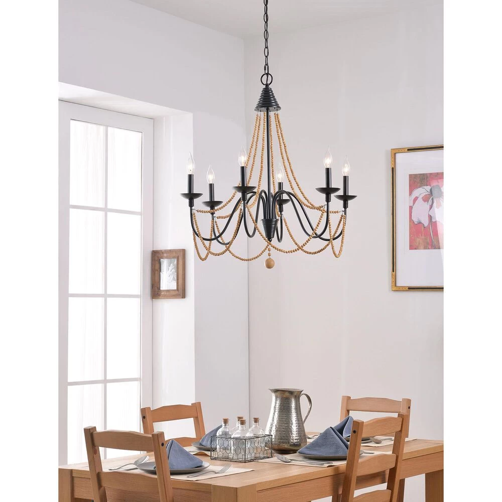 Kenroy Escapade 6-Light Chandelier In Oil Rubbed Bronze 5 Kenroy Escapade 6-Light Chandelier In Oil Rubbed Bronze - Image 3