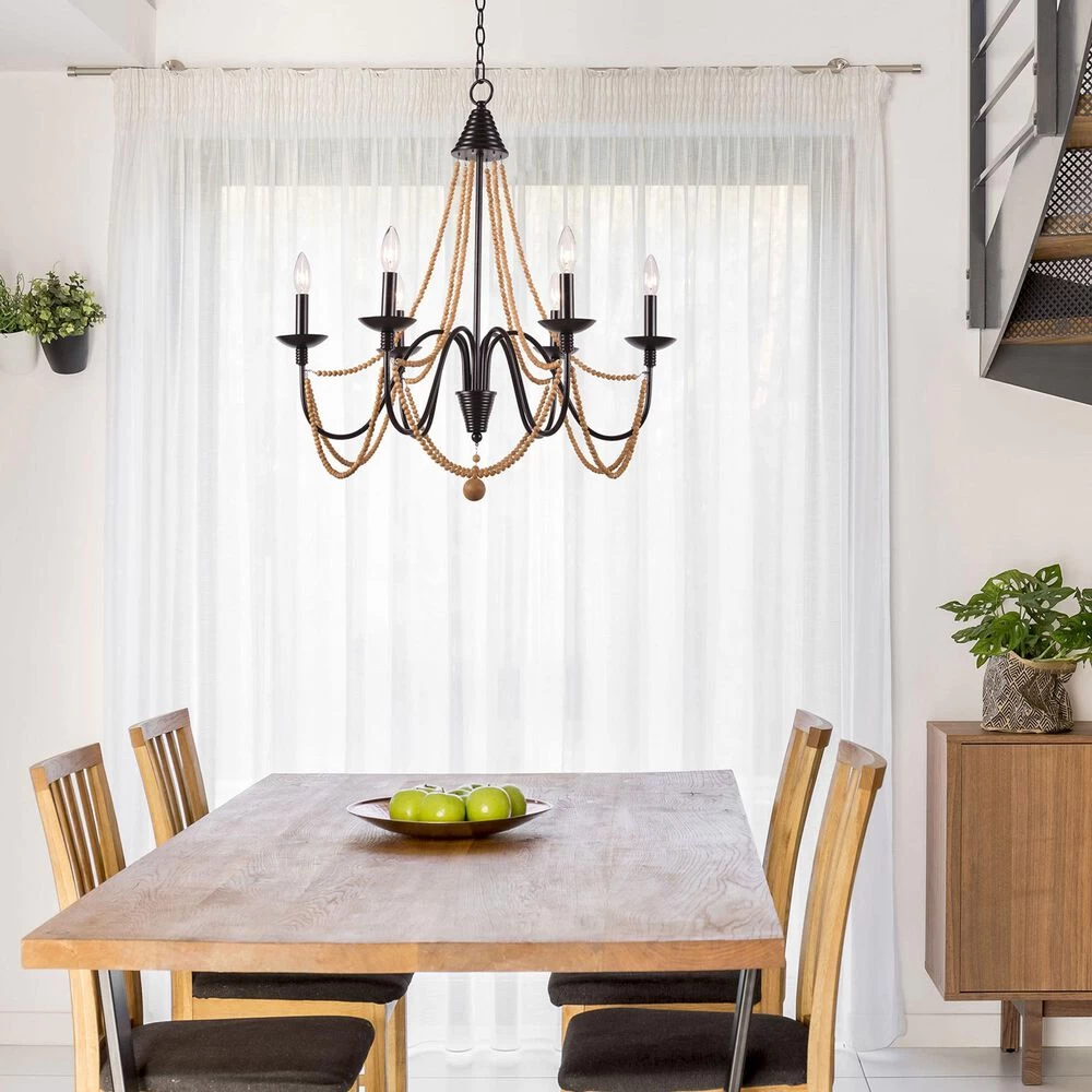 Kenroy Escapade 6-Light Chandelier In Oil Rubbed Bronze 6 Kenroy Escapade 6-Light Chandelier In Oil Rubbed Bronze - Image 4