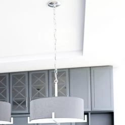 Kenroy Wiley 4-Light Pendant In Brushed Steel