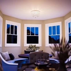 Kenroy Dumas 3-Light Flush Mount In Weathered White -Kenroy Store 63689970 11