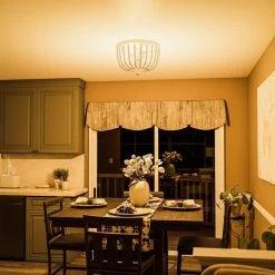 Kenroy Dumas 3-Light Flush Mount In Weathered White -Kenroy Store 63689970 8