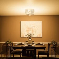 Kenroy Dumas 3-Light Flush Mount In Weathered White -Kenroy Store 63689970 9