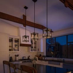 Kenroy Pioneer 1-Light Mini Pendant In Matte Black And Galvanized -Kenroy Store 63690077 6