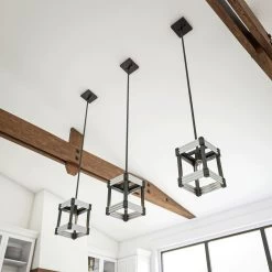 Kenroy Pioneer 1-Light Mini Pendant In Matte Black And Galvanized -Kenroy Store 63690077 8