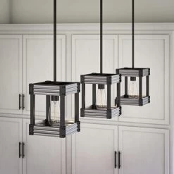 Kenroy Pioneer 1-Light Mini Pendant In Matte Black And Galvanized -Kenroy Store 63690077 9