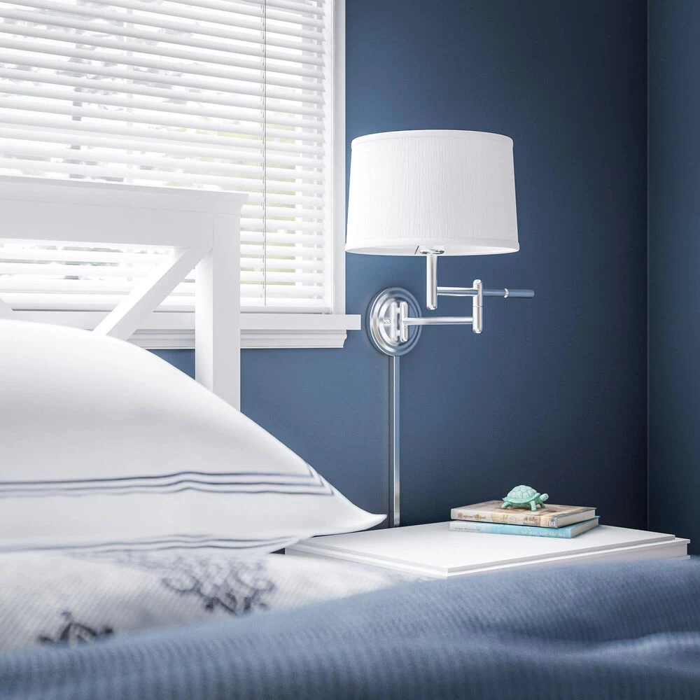 Kenroy Theta Wall Swing Arm Lamp In Brushed Steel 8 Kenroy Theta Wall Swing Arm Lamp In Brushed Steel - Image 6