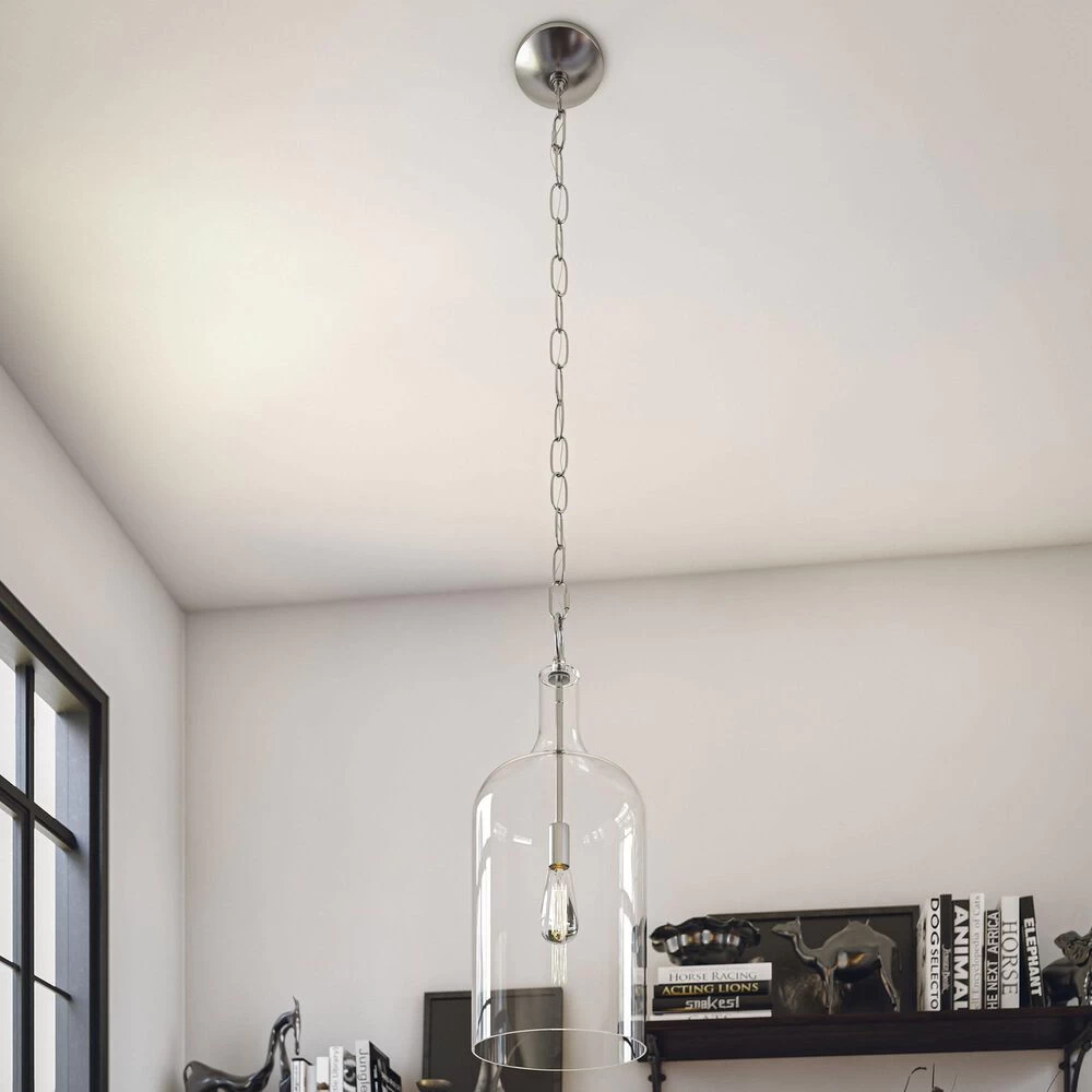Kenroy Capri 1-Light Pendant In Brushed Nickel 4 Kenroy Capri 1-Light Pendant In Brushed Nickel - Image 2