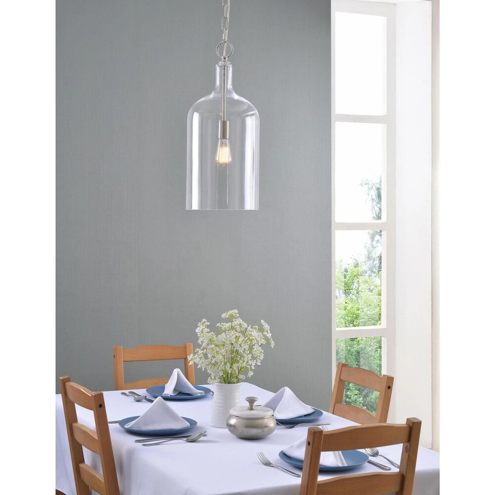 Kenroy Capri 1-Light Pendant In Brushed Nickel 8 Kenroy Capri 1-Light Pendant In Brushed Nickel - Image 6