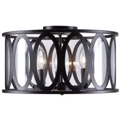 Kenroy Prince 3-Light Flush Mount In Oil Rubbed Bronze