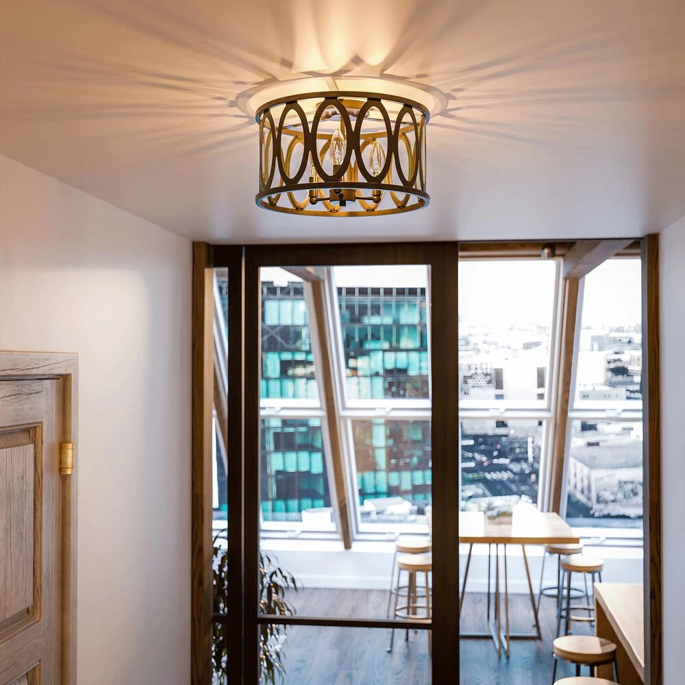 Kenroy Prince 3-Light Flush Mount In Oil Rubbed Bronze 6 Kenroy Prince 3-Light Flush Mount In Oil Rubbed Bronze - Image 4