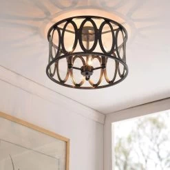 Kenroy Prince 3-Light Flush Mount In Oil Rubbed Bronze 15 Kenroy Prince 3-Light Flush Mount In Oil Rubbed Bronze -Kenroy Store 63690374 5