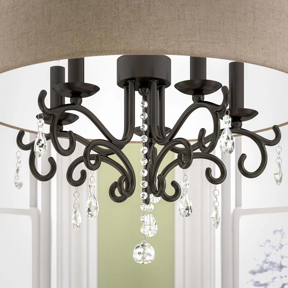 Kenroy Lucille 5-Light Chandelier In Oil Rubbed Bronze 7 Kenroy Lucille 5-Light Chandelier In Oil Rubbed Bronze - Image 5