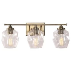 Kenroy Ramona 3-Light Vanity In Antique Brass