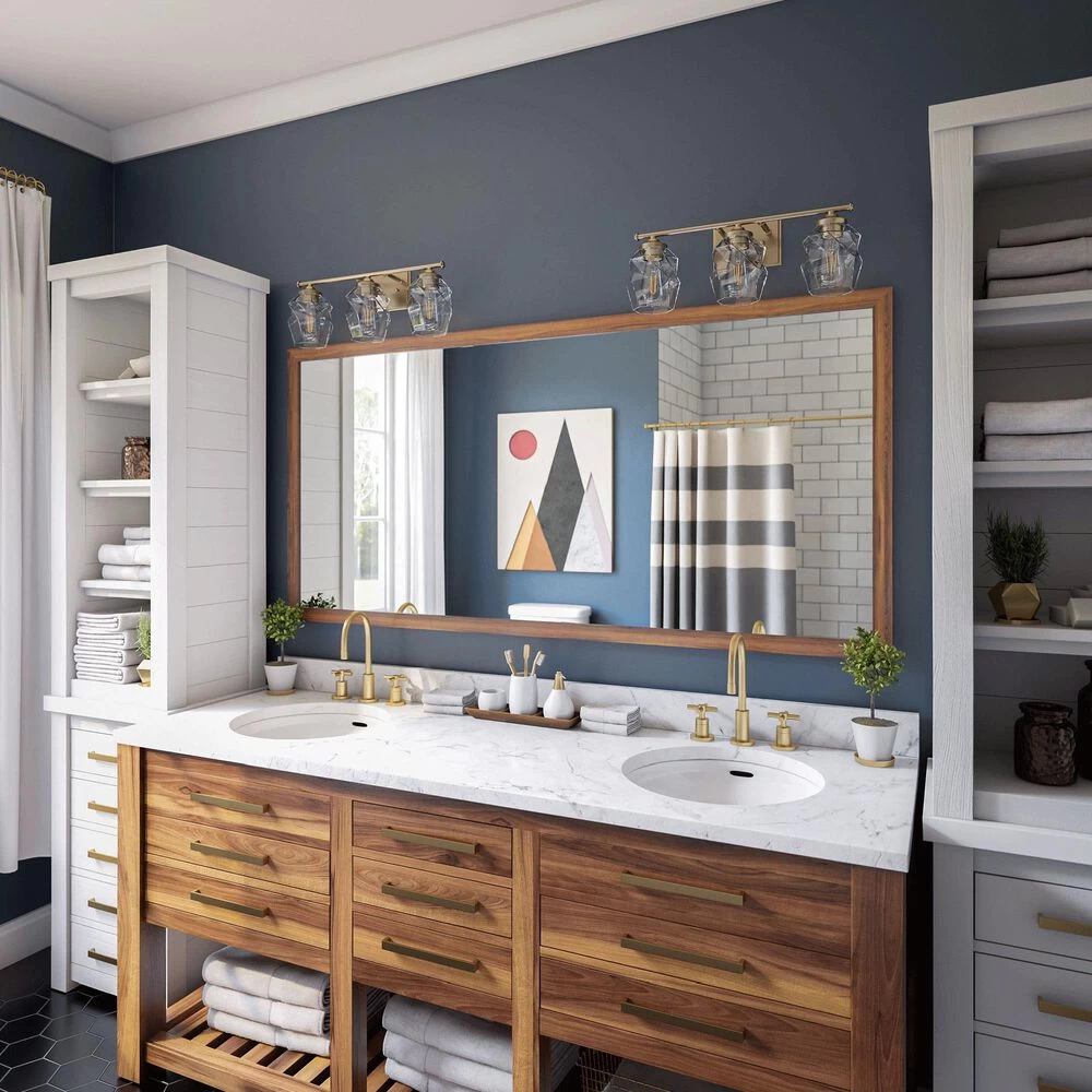 Kenroy Ramona 3-Light Vanity In Antique Brass 10 Kenroy Ramona 3-Light Vanity In Antique Brass - Image 8