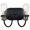 Kenroy Damien 2-Light Wall Sconce In Black
